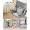 imageSONGMICS Hammock Chair Load Capacity 500 lb Hanging Chair with 2 Cushions Large Hammock Swing with Chain and Pocket for Indoor Outdoor Living Room Bedroom Dove Gray UGDC197G01Dove Gray