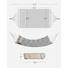 imageSONGMICS Hammock Quilted Hammock with Curved Bamboo Spreaders Pillow 787 x 551 Inches Portable Padded Hammock Holds up to 495 lbampnbspGray and Beige Rhombus UGDC034G02Gray  Beige Rhombus