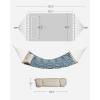 imageSONGMICS Hammock Quilted Hammock with Curved Bamboo Spreaders Pillow 787 x 551 Inches Portable Padded Hammock Holds up to 495 lbampnbspGray and Beige Rhombus UGDC034G02Blue  Beige Rhombus