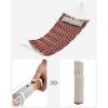 imageSONGMICS Hammock Quilted Hammock with Curved Bamboo Spreaders Pillow 787 x 551 Inches Portable Padded Hammock Holds up to 495 lbampnbspGray and Beige Rhombus UGDC034G02Red  Beige Rhombus
