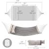 imageSONGMICS Hammock Quilted Hammock with Curved Bamboo Spreaders Pillow 787 x 551 Inches Portable Padded Hammock Holds up to 495 lbampnbspGray and Beige Rhombus UGDC034G02Gray  Beige