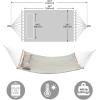 imageSONGMICS Hammock Quilted Hammock with Curved Bamboo Spreaders Pillow 787 x 551 Inches Portable Padded Hammock Holds up to 495 lbampnbspGray and Beige Rhombus UGDC034G02Cream  Beige
