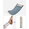 imageSONGMICS Hammock Quilted Hammock with Curved Bamboo Spreaders Pillow 787 x 551 Inches Portable Padded Hammock Holds up to 495 lbampnbspGray and Beige Rhombus UGDC034G02Blue  Beige Rhombus