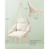 imageSONGMICS Hanging Chair Hammock Chair with Large Thick Cushion Boho Swing Chair for Bedroom Patio Balcony Garden Holds up to 264 lb Accessories Included Dove Gray UGDC042G11Cloud White