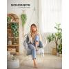 imageSONGMICS Hanging Chair Hammock Chair with Large Thick Cushion Boho Swing Chair for Bedroom Patio Balcony Garden Holds up to 264 lb Accessories Included Dove Gray UGDC042G11Cloud White  Gray