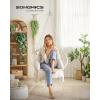 imageSONGMICS Hanging Chair Hammock Chair with Large Thick Cushion Boho Swing Chair for Bedroom Patio Balcony Garden Holds up to 264 lb Accessories Included Dove Gray UGDC042G11Cloud White
