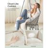 imageSONGMICS Hanging Chair Hammock Chair with Large Thick Cushion Boho Swing Chair for Bedroom Patio Balcony Garden Holds up to 264 lb Accessories Included Dove Gray UGDC042G11Dove Gray  Cream White