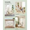 imageSONGMICS Hanging Chair Hammock Chair with Large Thick Cushion Boho Swing Chair for Bedroom Patio Balcony Garden Holds up to 264 lb Accessories Included Dove Gray UGDC042G11Cloud White