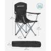 imageSONGMICS 2 Pack Folding Camping Chairs Load 330 lb Cup Holder and High Backrest HeavyDuty Structure for Lawn Garden Fishing TerraceBlack