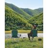 imageSONGMICS 2 Pack Folding Camping Chairs Load 330 lb Cup Holder and High Backrest HeavyDuty Structure for Lawn Garden Fishing TerraceDark Green