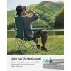 imageSONGMICS 2 Pack Folding Camping Chairs Load 330 lb Cup Holder and High Backrest HeavyDuty Structure for Lawn Garden Fishing TerraceDark Green