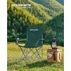 imageSONGMICS 2 Pack Folding Camping Chairs Load 330 lb Cup Holder and High Backrest HeavyDuty Structure for Lawn Garden Fishing TerraceDark Green