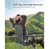 imageSONGMICS 2 Pack Folding Camping Chairs Load 330 lb Cup Holder and High Backrest HeavyDuty Structure for Lawn Garden Fishing TerraceSlate Gray