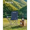 imageSONGMICS 2 Pack Folding Camping Chairs Load 330 lb Cup Holder and High Backrest HeavyDuty Structure for Lawn Garden Fishing TerraceTwilight Blue