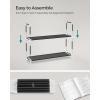 imageSONGMICS 3Tier Shoe Rack Shoe Storage for Hallway Closet Slim and SpaceSaving Metal Frame NonWoven Fabric Shelves Black ULSH053B01