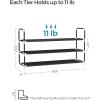 imageSONGMICS 3Tier Shoe Rack Shoe Storage for Hallway Closet Slim and SpaceSaving Metal Frame NonWoven Fabric Shelves Black ULSH053B01