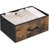 imageSONGMICS Drawer Dresser Closet Storage Dresser Chest of Drawers 8 Fabric Drawers and Metal Frame with Handles Rustic Brown and Black ULTS124B01