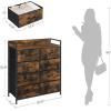 imageSONGMICS Drawer Dresser Closet Storage Dresser Chest of Drawers 8 Fabric Drawers and Metal Frame with Handles Rustic Brown and Black ULTS124B01