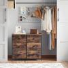 imageSONGMICS Dresser Storage Unit with 6 Easy Pull Fabric Drawers Dresser Drawer Organizer Unit with Metal Frame Wooden Tabletop for Closet Black ULTS23HBrown  Black