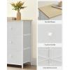 imageSONGMICS Dresser Storage Unit with 6 Easy Pull Fabric Drawers Dresser Drawer Organizer Unit with Metal Frame Wooden Tabletop for Closet Black ULTS23HCream White  Oak