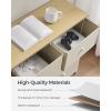 imageSONGMICS Dresser Storage Unit with 6 Easy Pull Fabric Drawers Dresser Drawer Organizer Unit with Metal Frame Wooden Tabletop for Closet Black ULTS23HCamel Yellow  Cream White