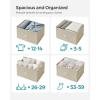 imageSONGMICS Dresser Storage Unit with 6 Easy Pull Fabric Drawers Dresser Drawer Organizer Unit with Metal Frame Wooden Tabletop for Closet Black ULTS23HCamel Yellow  Cream White