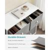 imageSONGMICS Dresser Storage Unit with 6 Easy Pull Fabric Drawers Dresser Drawer Organizer Unit with Metal Frame Wooden Tabletop for Closet Black ULTS23HDove Gray  Cream White