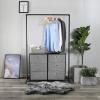 imageSONGMICS Dresser Storage Unit with 6 Easy Pull Fabric Drawers Dresser Drawer Organizer Unit with Metal Frame Wooden Tabletop for Closet Black ULTS23HGrey