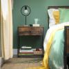 imageSONGMICS Rustic Nightstand Industrial Bedside Table with Drawer 2 Shelves Fabric Drawer Dresser End Table with Wooden Top and Front Rustic Brown and Black ULGS20H1 Drawer