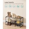 imageSONGMICS Shoe Rack 3Tier Shoe Organizer Metal Storage Shelf Upright or Upside Down for 1620 Pairs Stackable for Entryway 118 x 362 x 217 Inches Black ULSA303B02Black