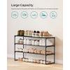 imageSONGMICS Shoe Rack 3Tier Shoe Organizer Metal Storage Shelf Upright or Upside Down for 1620 Pairs Stackable for Entryway 118 x 362 x 217 Inches Black ULSA303B02Black