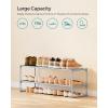 imageSONGMICS Shoe Rack 3Tier Shoe Organizer Metal Storage Shelf Upright or Upside Down for 1620 Pairs Stackable for Entryway 118 x 362 x 217 Inches Black ULSA303B02Grey