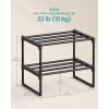 imageSONGMICS Shoe Rack 3Tier Shoe Organizer Metal Storage Shelf Upright or Upside Down for 1620 Pairs Stackable for Entryway 118 x 362 x 217 Inches Black ULSA303B02Black