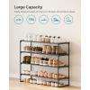 imageSONGMICS Shoe Rack 3Tier Shoe Organizer Metal Storage Shelf Upright or Upside Down for 1620 Pairs Stackable for Entryway 118 x 362 x 217 Inches Black ULSA303B02Black