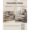 imageSONGMICS Shoe Rack 3Tier Shoe Organizer Metal Storage Shelf Upright or Upside Down for 1620 Pairs Stackable for Entryway 118 x 362 x 217 Inches Black ULSA303B02Black