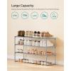 imageSONGMICS Shoe Rack 3Tier Shoe Organizer Metal Storage Shelf Upright or Upside Down for 1620 Pairs Stackable for Entryway 118 x 362 x 217 Inches Black ULSA303B02Grey