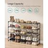 imageSONGMICS Shoe Rack 3Tier Shoe Organizer Metal Storage Shelf Upright or Upside Down for 1620 Pairs Stackable for Entryway 118 x 362 x 217 Inches Black ULSA303B02Black