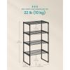 imageSONGMICS Shoe Rack 3Tier Shoe Organizer Metal Storage Shelf Upright or Upside Down for 1620 Pairs Stackable for Entryway 118 x 362 x 217 Inches Black ULSA303B02Black