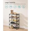 imageSONGMICS Shoe Rack 3Tier Shoe Organizer Metal Storage Shelf Upright or Upside Down for 1620 Pairs Stackable for Entryway 118 x 362 x 217 Inches Black ULSA303B02Black