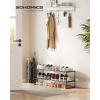 imageSONGMICS Shoe Rack 3Tier Shoe Organizer Metal Storage Shelf Upright or Upside Down for 1620 Pairs Stackable for Entryway 118 x 362 x 217 Inches Black ULSA303B02Black