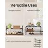 imageSONGMICS Shoe Rack 3Tier Shoe Organizer Metal Storage Shelf Upright or Upside Down for 1620 Pairs Stackable for Entryway 118 x 362 x 217 Inches Black ULSA303B02Black