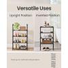 imageSONGMICS Shoe Rack 3Tier Shoe Organizer Metal Storage Shelf Upright or Upside Down for 1620 Pairs Stackable for Entryway 118 x 362 x 217 Inches Black ULSA303B02Black
