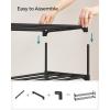 imageSONGMICS Shoe Rack 3Tier Shoe Organizer Metal Storage Shelf Upright or Upside Down for 1620 Pairs Stackable for Entryway 118 x 362 x 217 Inches Black ULSA303B02Black