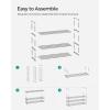 imageSONGMICS Shoe Rack 3Tier Shoe Organizer Metal Storage Shelf Upright or Upside Down for 1620 Pairs Stackable for Entryway 118 x 362 x 217 Inches Black ULSA303B02Grey