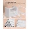 imageSONGMICS Shoe Rack 3Tier Shoe Organizer Metal Storage Shelf Upright or Upside Down for 1620 Pairs Stackable for Entryway 118 x 362 x 217 Inches Black ULSA303B02Pearl White