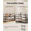 imageSONGMICS Shoe Rack 3Tier Shoe Organizer Metal Storage Shelf Upright or Upside Down for 1620 Pairs Stackable for Entryway 118 x 362 x 217 Inches Black ULSA303B02Black