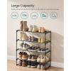 imageSONGMICS Shoe Rack 3Tier Shoe Organizer Metal Storage Shelf Upright or Upside Down for 1620 Pairs Stackable for Entryway 118 x 362 x 217 Inches Black ULSA303B02Black