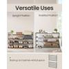 imageSONGMICS Shoe Rack 3Tier Shoe Organizer Metal Storage Shelf Upright or Upside Down for 1620 Pairs Stackable for Entryway 118 x 362 x 217 Inches Black ULSA303B02Black