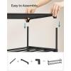 imageSONGMICS Shoe Rack 3Tier Shoe Organizer Metal Storage Shelf Upright or Upside Down for 1620 Pairs Stackable for Entryway 118 x 362 x 217 Inches Black ULSA303B02Black