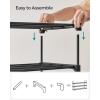 imageSONGMICS Shoe Rack 3Tier Shoe Organizer Metal Storage Shelf Upright or Upside Down for 1620 Pairs Stackable for Entryway 118 x 362 x 217 Inches Black ULSA303B02Black